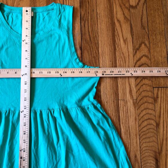 J.Crew EUC Women's Green Aqua Knit Sleeveless Dress Size M - Picture 5 of 8